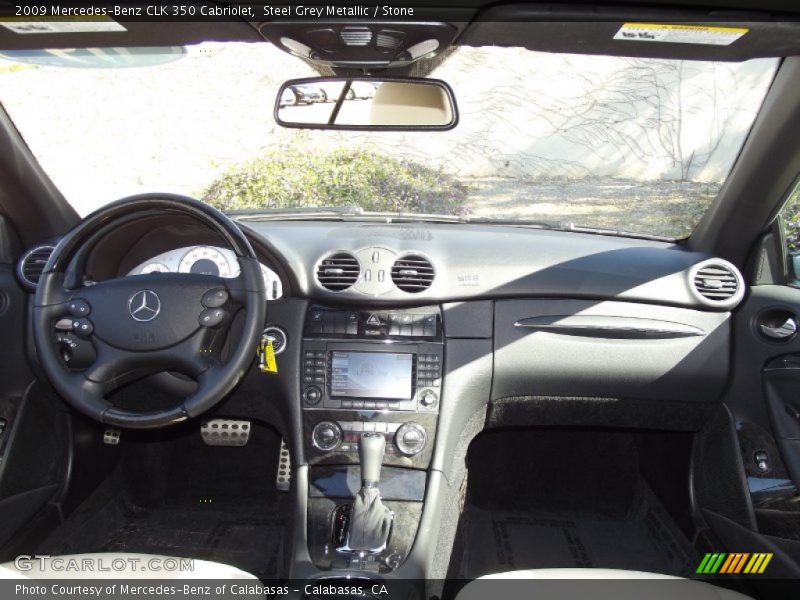 Steel Grey Metallic / Stone 2009 Mercedes-Benz CLK 350 Cabriolet