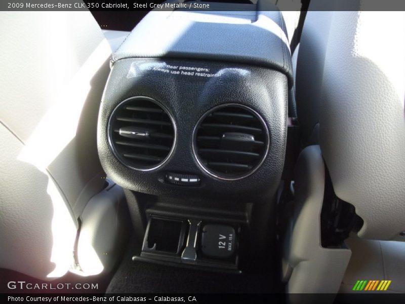 Steel Grey Metallic / Stone 2009 Mercedes-Benz CLK 350 Cabriolet