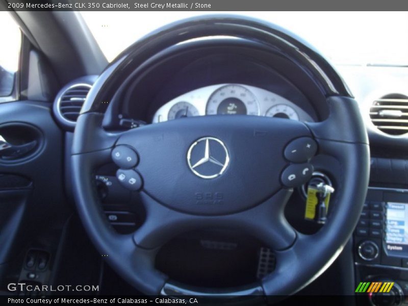 Steel Grey Metallic / Stone 2009 Mercedes-Benz CLK 350 Cabriolet