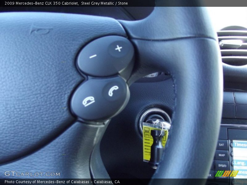 Steel Grey Metallic / Stone 2009 Mercedes-Benz CLK 350 Cabriolet