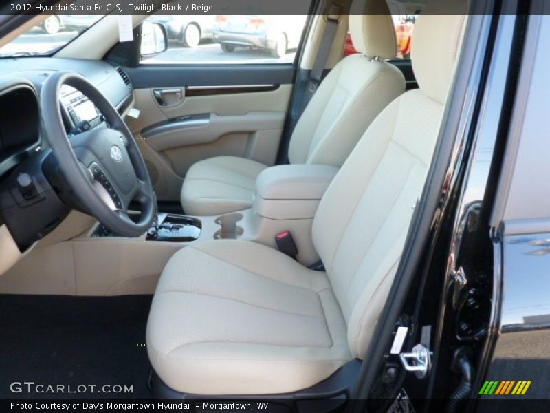 Twilight Black / Beige 2012 Hyundai Santa Fe GLS