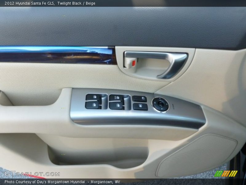 Twilight Black / Beige 2012 Hyundai Santa Fe GLS