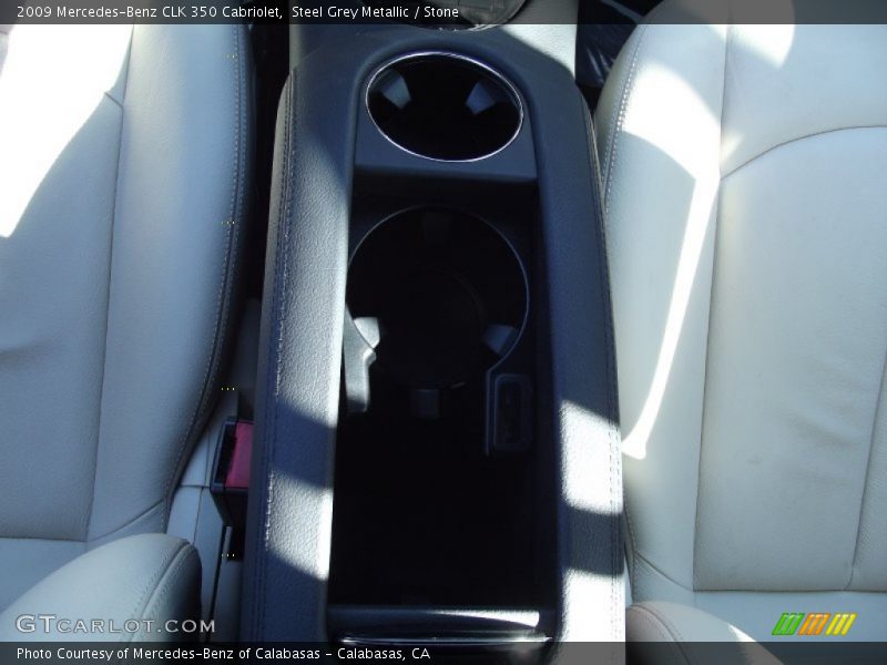 Steel Grey Metallic / Stone 2009 Mercedes-Benz CLK 350 Cabriolet