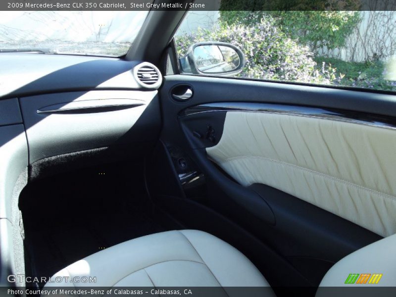 Steel Grey Metallic / Stone 2009 Mercedes-Benz CLK 350 Cabriolet