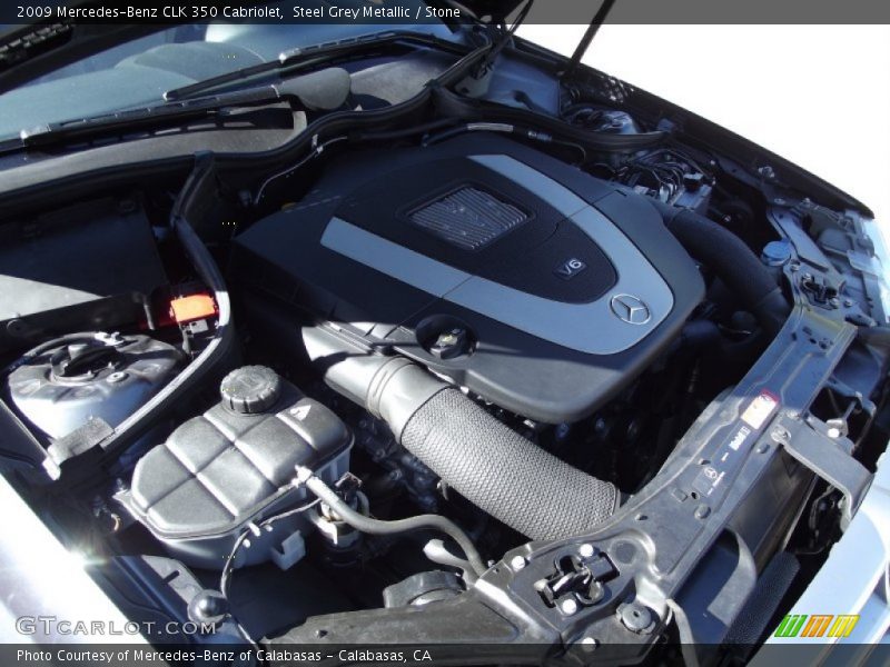 Steel Grey Metallic / Stone 2009 Mercedes-Benz CLK 350 Cabriolet