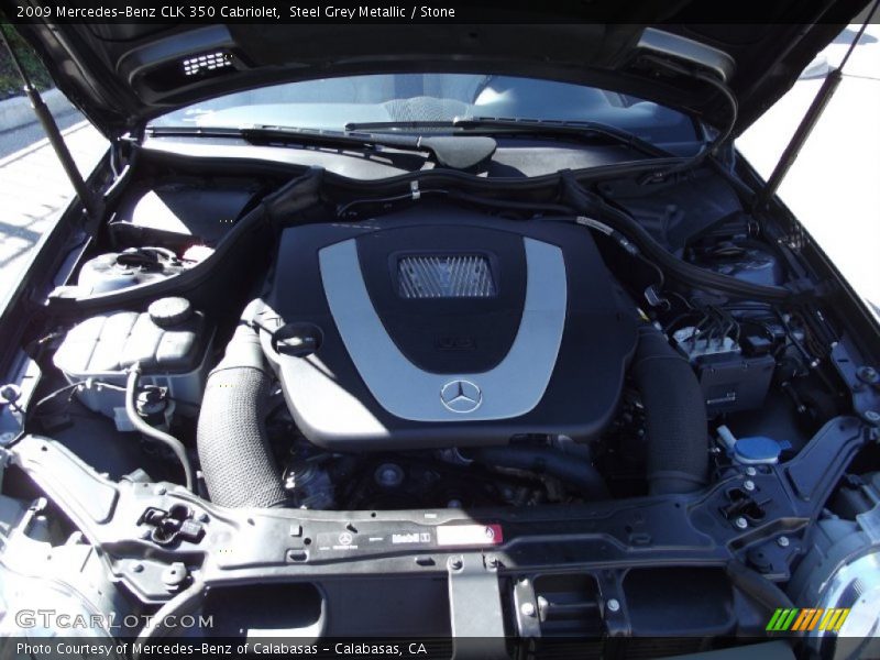 Steel Grey Metallic / Stone 2009 Mercedes-Benz CLK 350 Cabriolet
