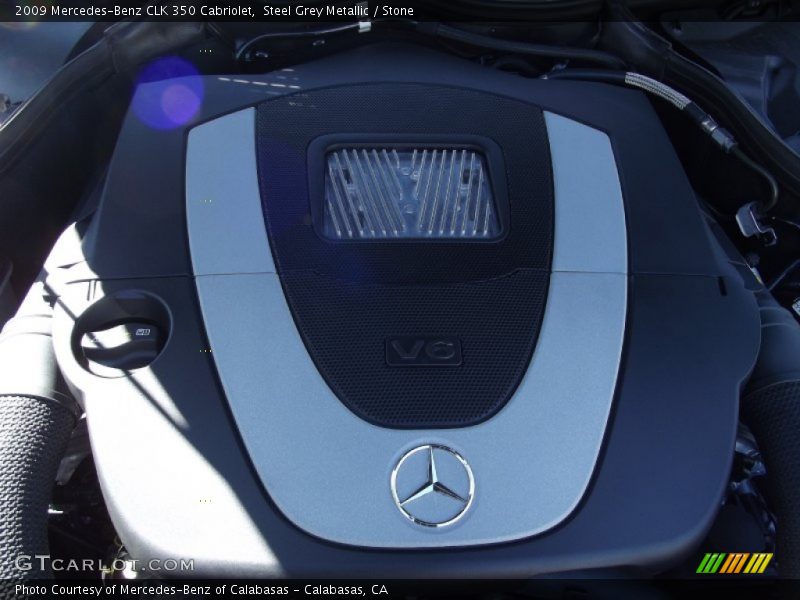 Steel Grey Metallic / Stone 2009 Mercedes-Benz CLK 350 Cabriolet