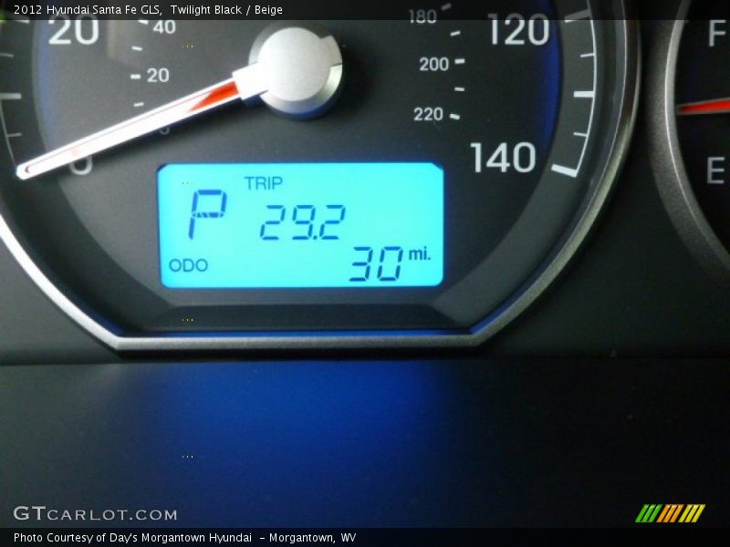 Twilight Black / Beige 2012 Hyundai Santa Fe GLS