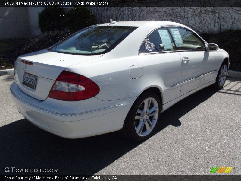 Arctic White / Stone 2009 Mercedes-Benz CLK 350 Coupe