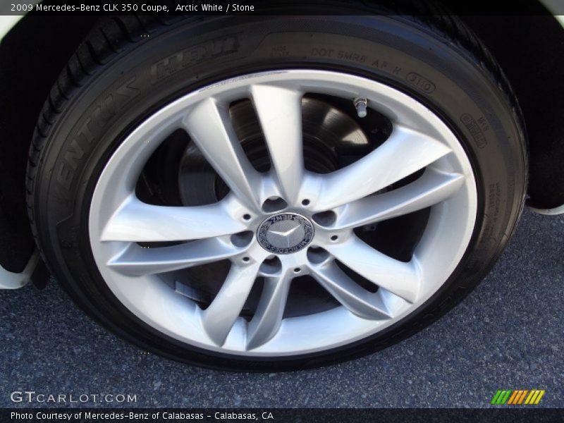 Arctic White / Stone 2009 Mercedes-Benz CLK 350 Coupe