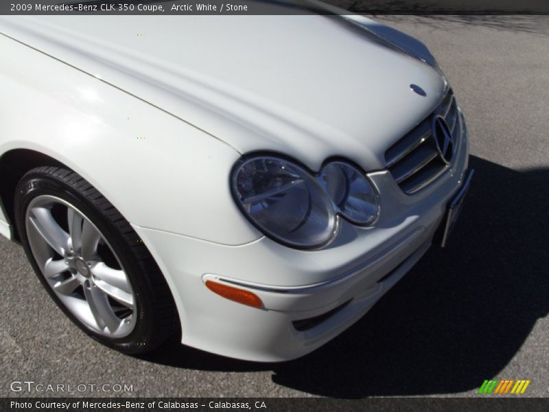 Arctic White / Stone 2009 Mercedes-Benz CLK 350 Coupe