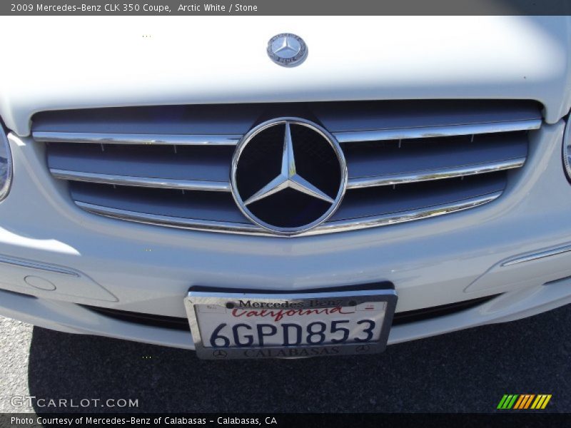 Arctic White / Stone 2009 Mercedes-Benz CLK 350 Coupe