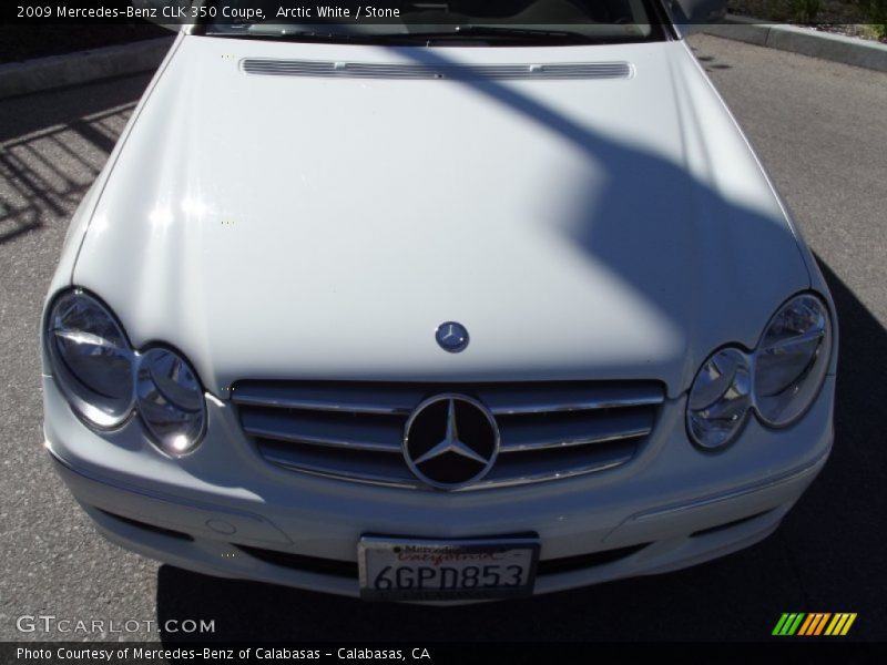Arctic White / Stone 2009 Mercedes-Benz CLK 350 Coupe