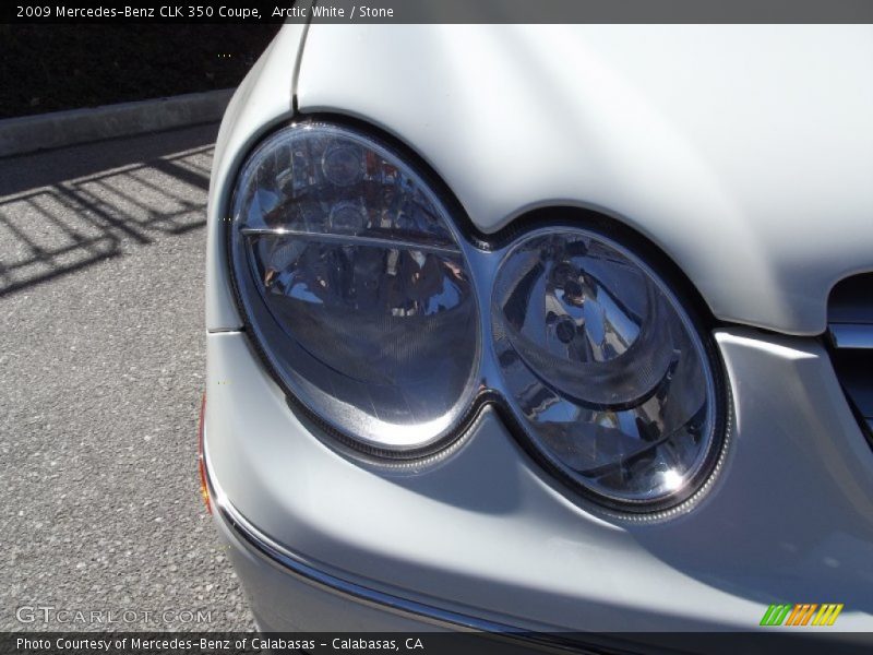 Arctic White / Stone 2009 Mercedes-Benz CLK 350 Coupe