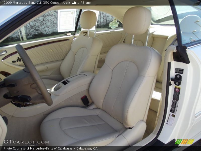 Arctic White / Stone 2009 Mercedes-Benz CLK 350 Coupe