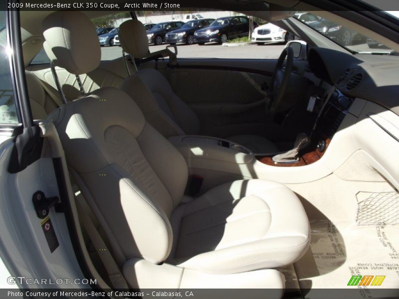 Arctic White / Stone 2009 Mercedes-Benz CLK 350 Coupe