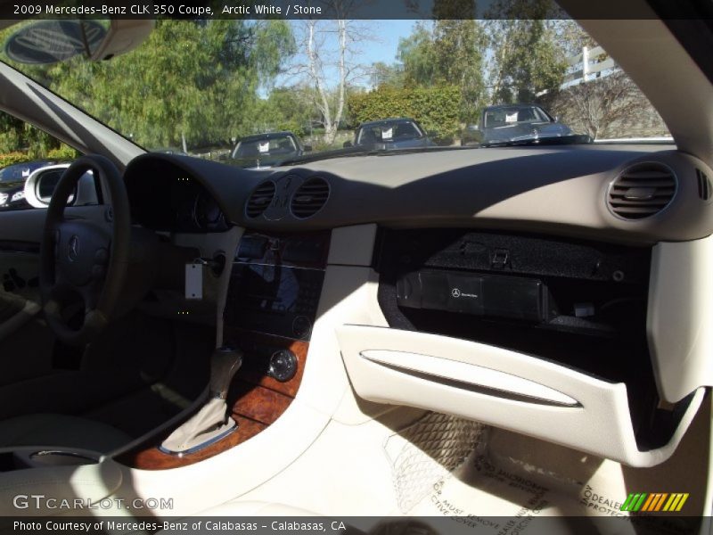 Arctic White / Stone 2009 Mercedes-Benz CLK 350 Coupe