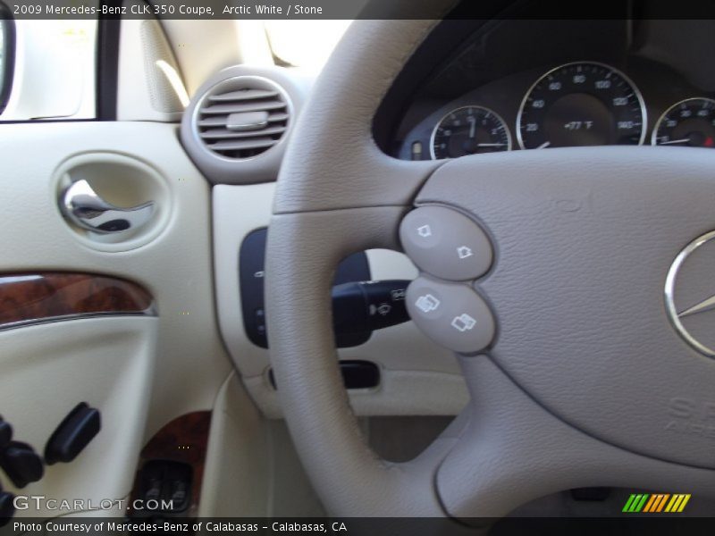 Arctic White / Stone 2009 Mercedes-Benz CLK 350 Coupe