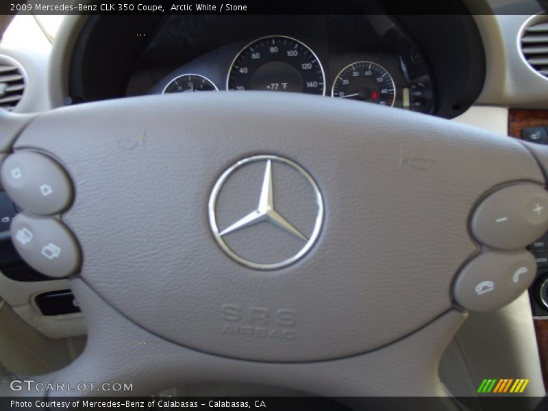 Arctic White / Stone 2009 Mercedes-Benz CLK 350 Coupe