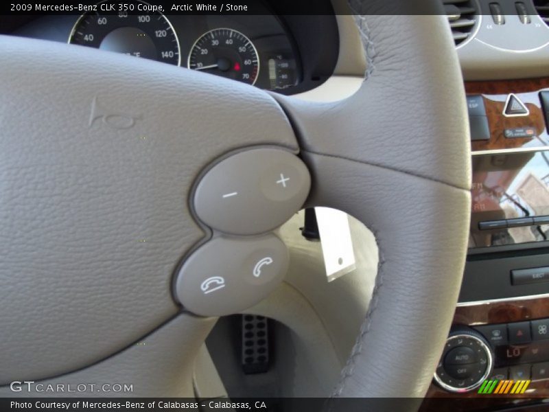 Arctic White / Stone 2009 Mercedes-Benz CLK 350 Coupe