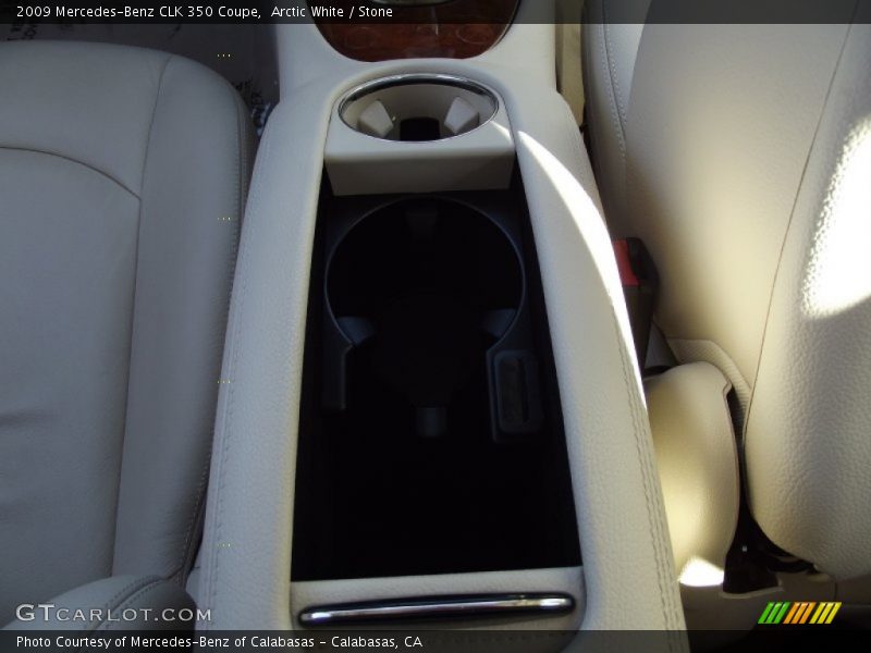 Arctic White / Stone 2009 Mercedes-Benz CLK 350 Coupe