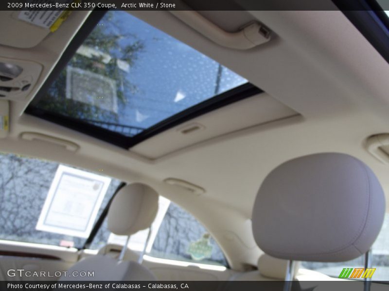 Arctic White / Stone 2009 Mercedes-Benz CLK 350 Coupe