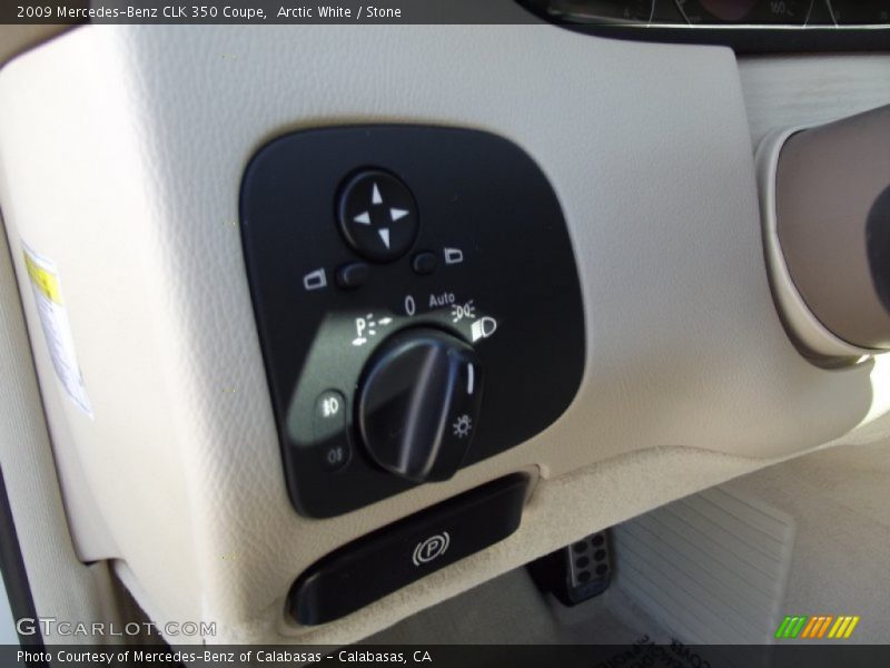 Arctic White / Stone 2009 Mercedes-Benz CLK 350 Coupe