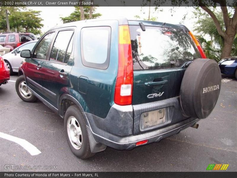 Clover Green Pearl / Saddle 2002 Honda CR-V LX