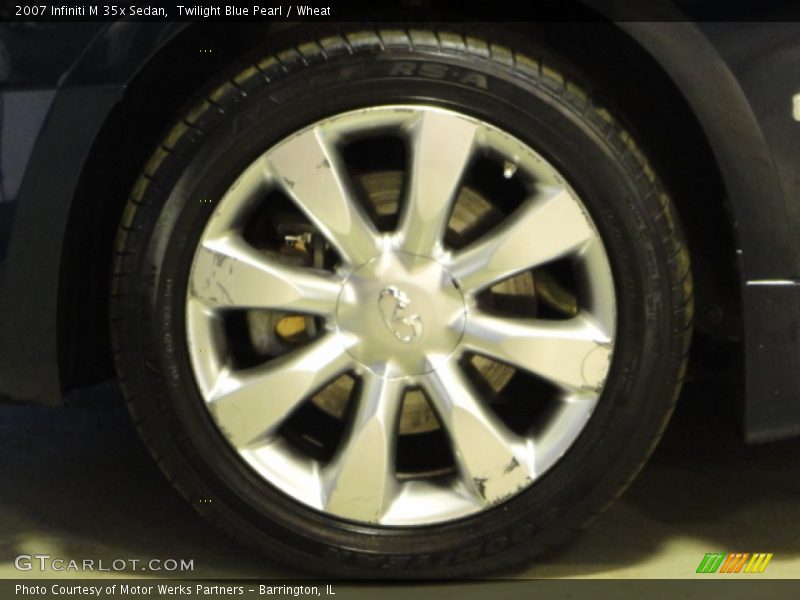 Twilight Blue Pearl / Wheat 2007 Infiniti M 35x Sedan