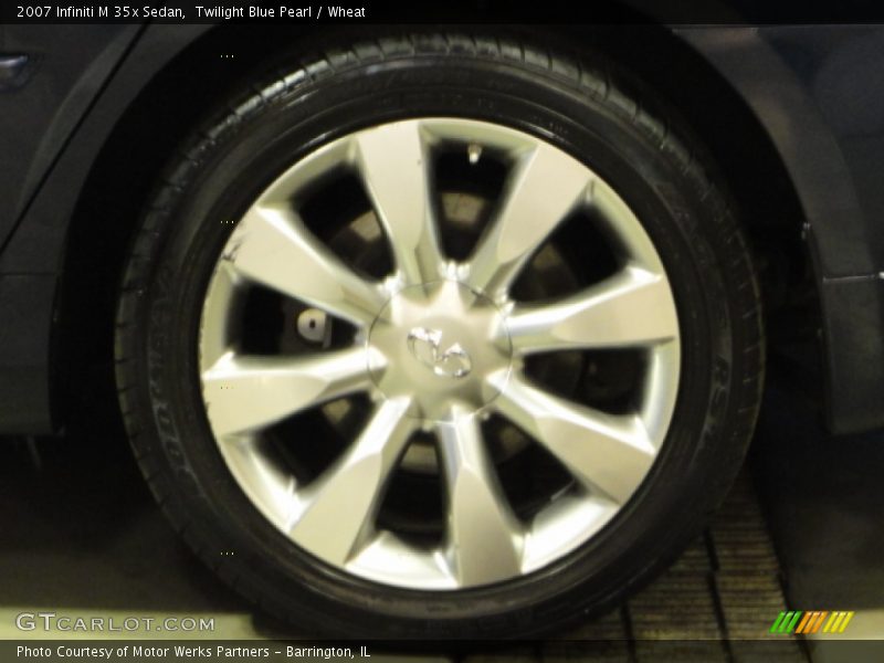 Twilight Blue Pearl / Wheat 2007 Infiniti M 35x Sedan