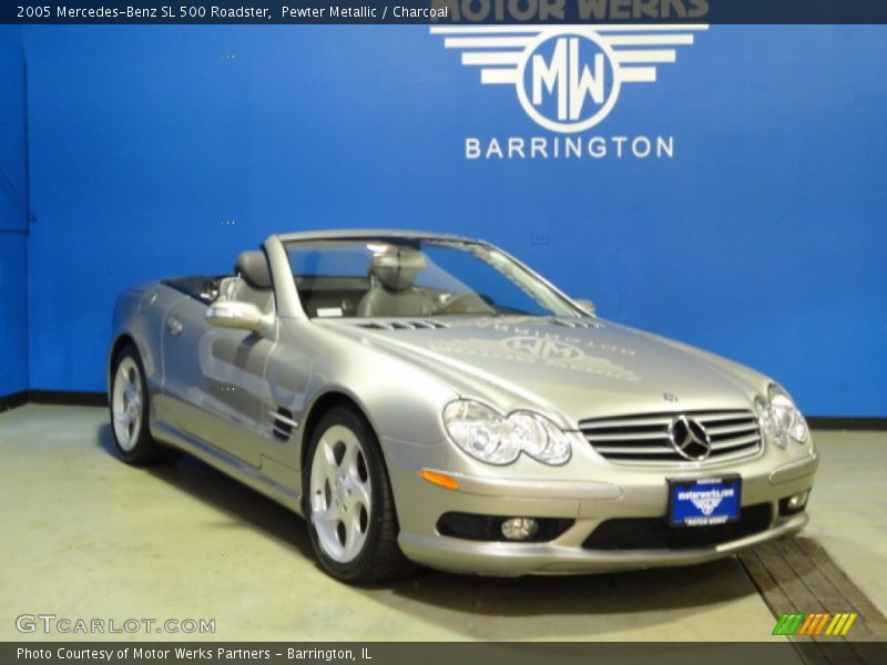 Pewter Metallic / Charcoal 2005 Mercedes-Benz SL 500 Roadster
