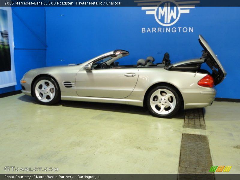 Pewter Metallic / Charcoal 2005 Mercedes-Benz SL 500 Roadster