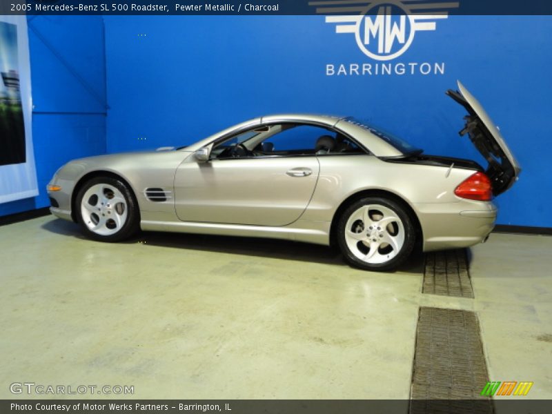 Pewter Metallic / Charcoal 2005 Mercedes-Benz SL 500 Roadster