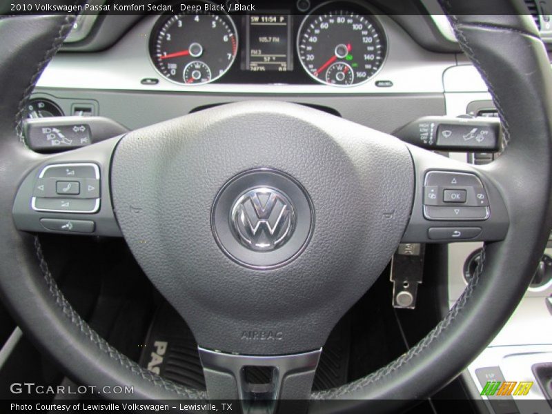 Deep Black / Black 2010 Volkswagen Passat Komfort Sedan