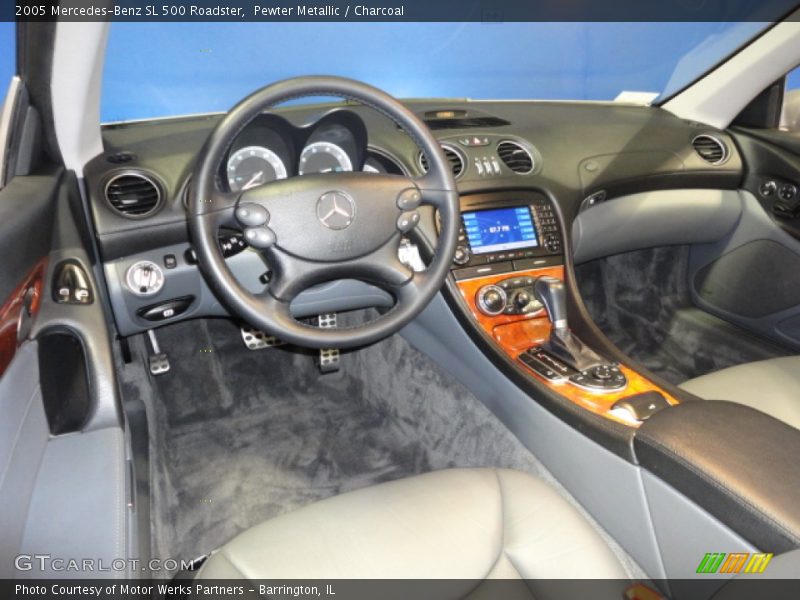 Pewter Metallic / Charcoal 2005 Mercedes-Benz SL 500 Roadster