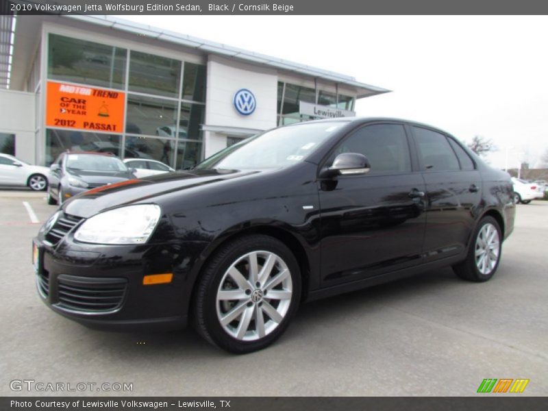 Black / Cornsilk Beige 2010 Volkswagen Jetta Wolfsburg Edition Sedan