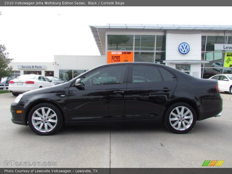 Black / Cornsilk Beige 2010 Volkswagen Jetta Wolfsburg Edition Sedan