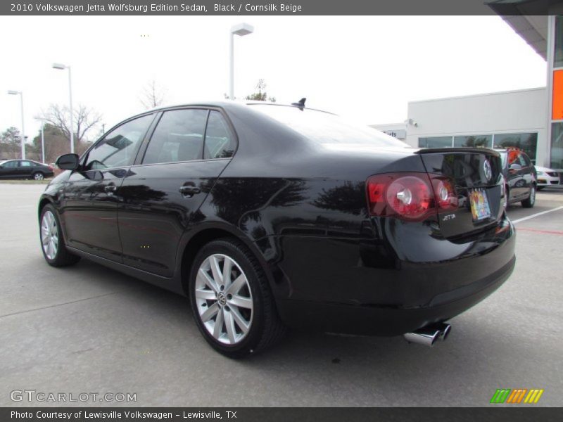 Black / Cornsilk Beige 2010 Volkswagen Jetta Wolfsburg Edition Sedan