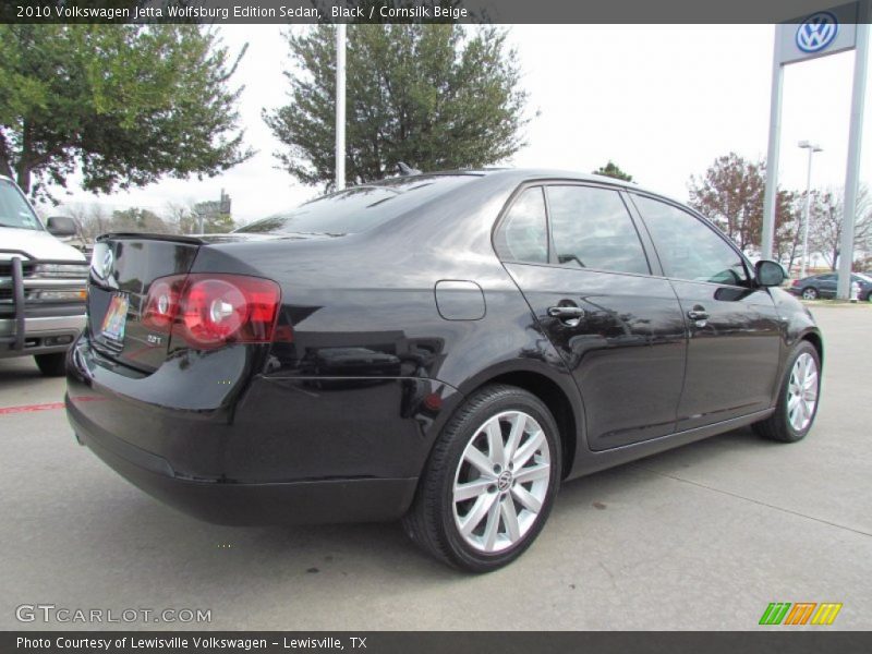 Black / Cornsilk Beige 2010 Volkswagen Jetta Wolfsburg Edition Sedan