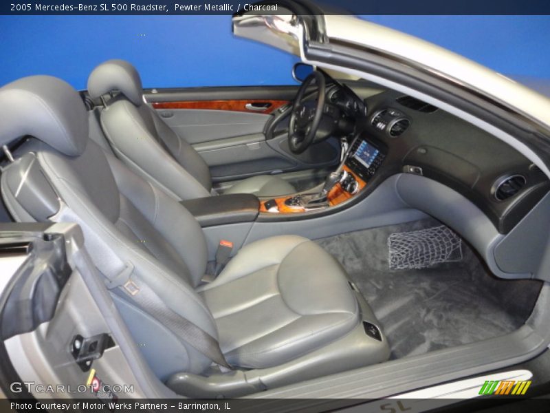 Pewter Metallic / Charcoal 2005 Mercedes-Benz SL 500 Roadster