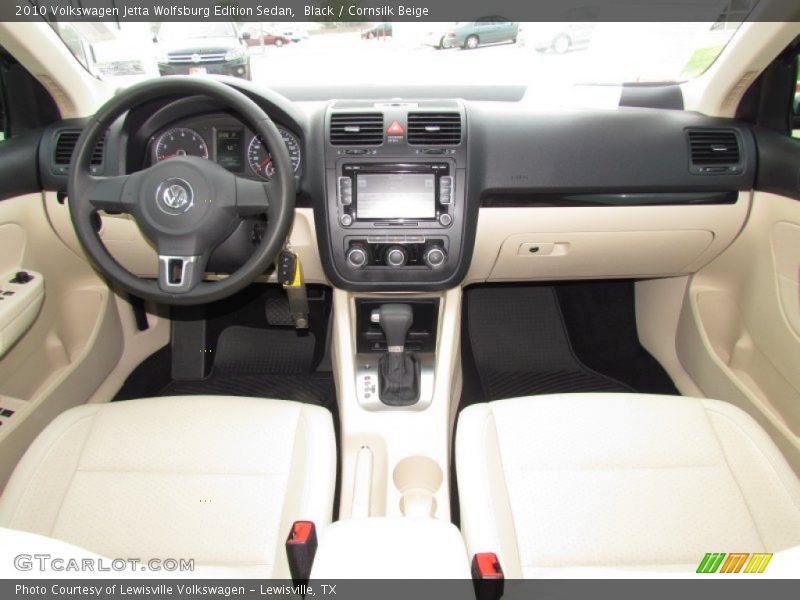 Black / Cornsilk Beige 2010 Volkswagen Jetta Wolfsburg Edition Sedan