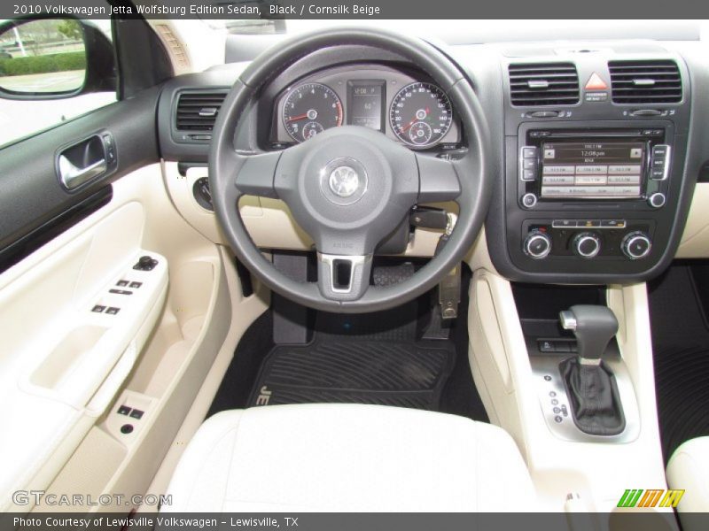 Black / Cornsilk Beige 2010 Volkswagen Jetta Wolfsburg Edition Sedan