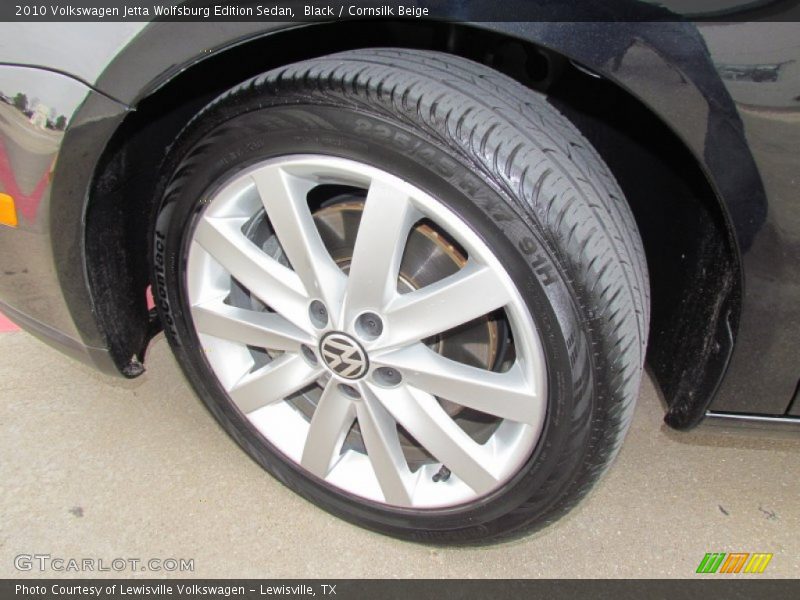 Black / Cornsilk Beige 2010 Volkswagen Jetta Wolfsburg Edition Sedan