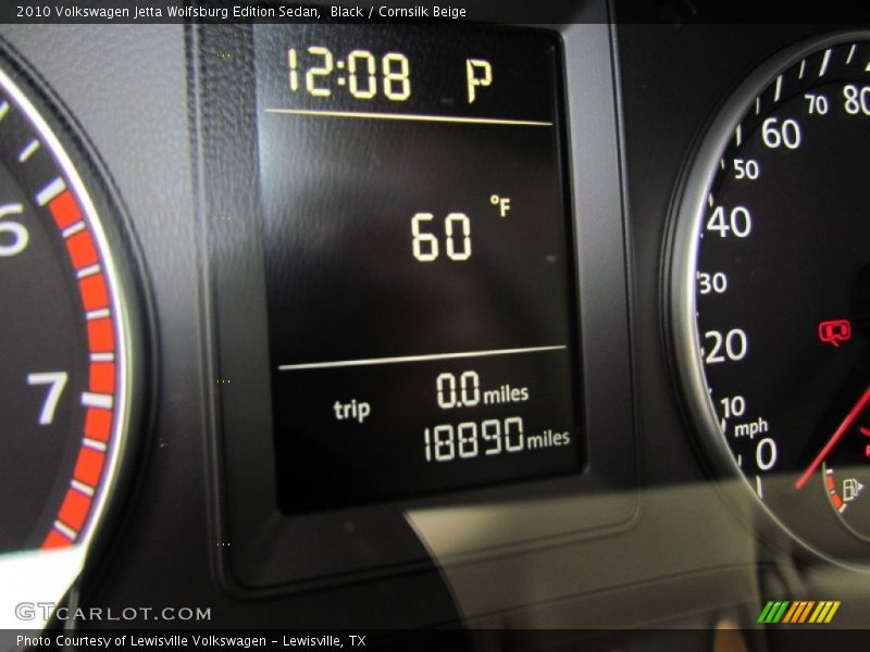 Black / Cornsilk Beige 2010 Volkswagen Jetta Wolfsburg Edition Sedan