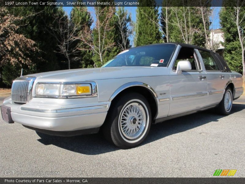 Silver Frost Pearl Metallic / Light Graphite 1997 Lincoln Town Car Signature