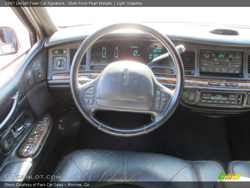 Silver Frost Pearl Metallic / Light Graphite 1997 Lincoln Town Car Signature
