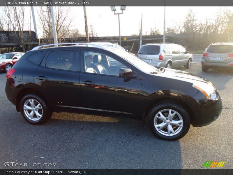Wicked Black / Black 2009 Nissan Rogue SL AWD