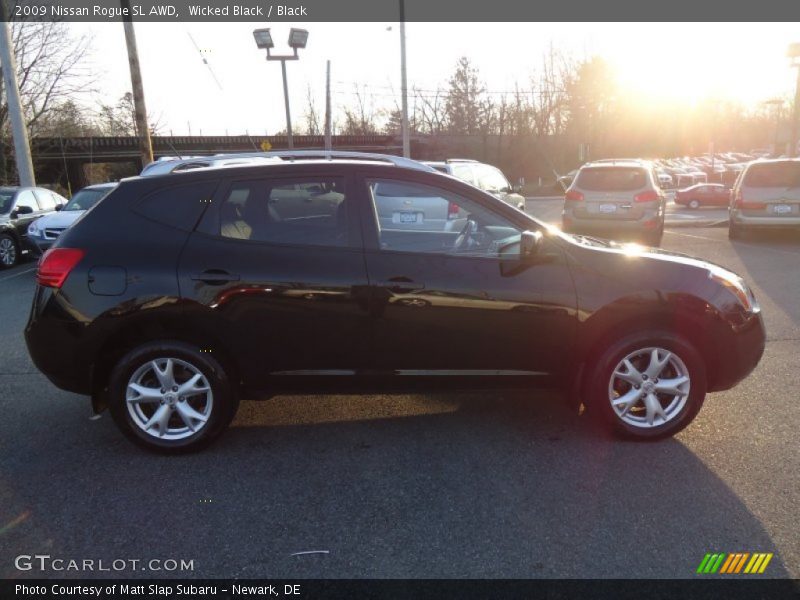 Wicked Black / Black 2009 Nissan Rogue SL AWD
