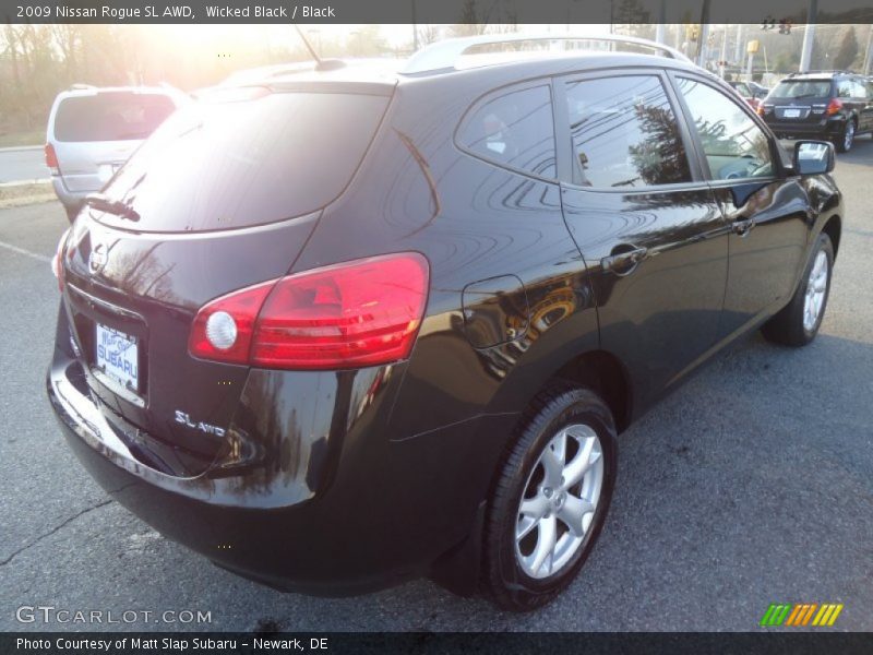 Wicked Black / Black 2009 Nissan Rogue SL AWD