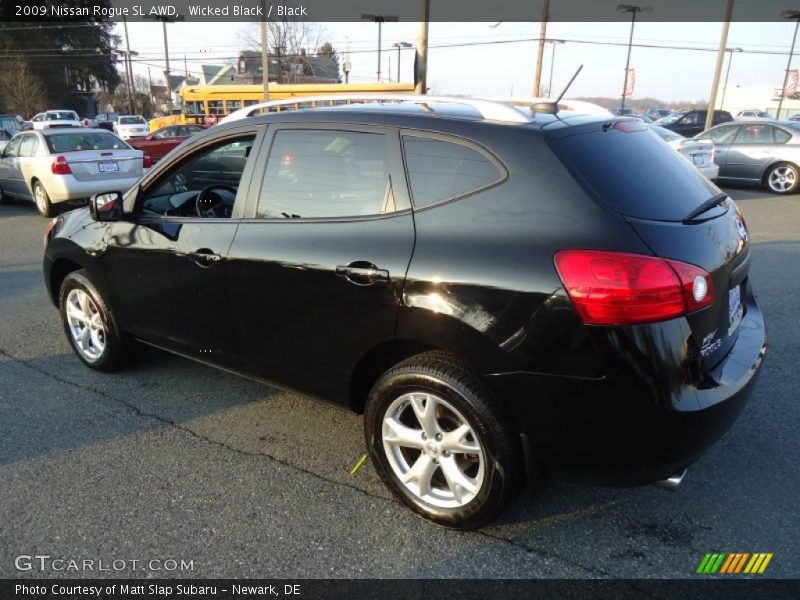 Wicked Black / Black 2009 Nissan Rogue SL AWD